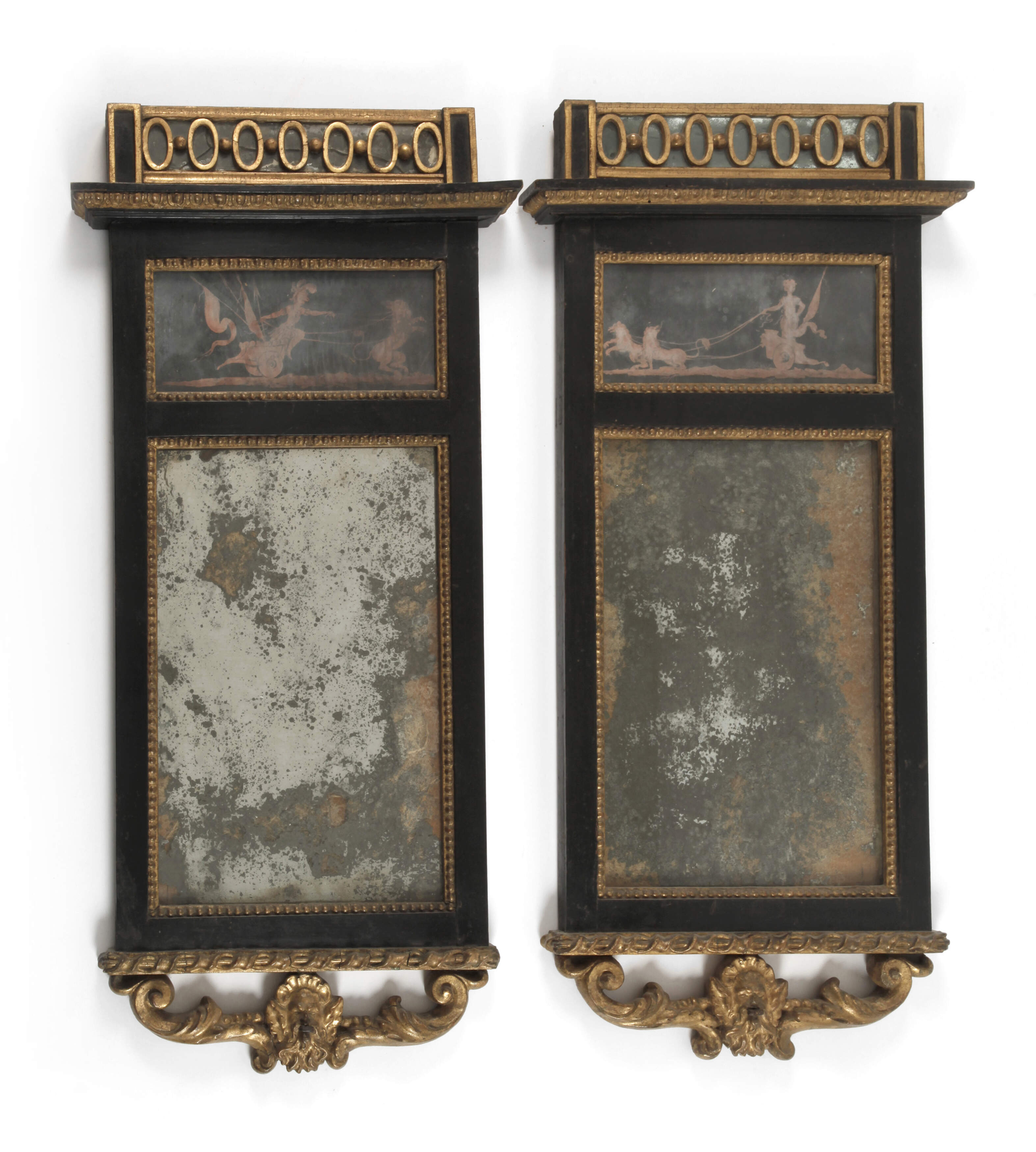 Paar klassizistische Wandspiegel