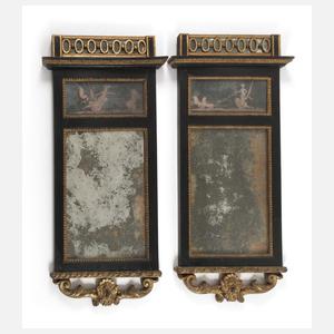 Paar klassizistische Wandspiegel