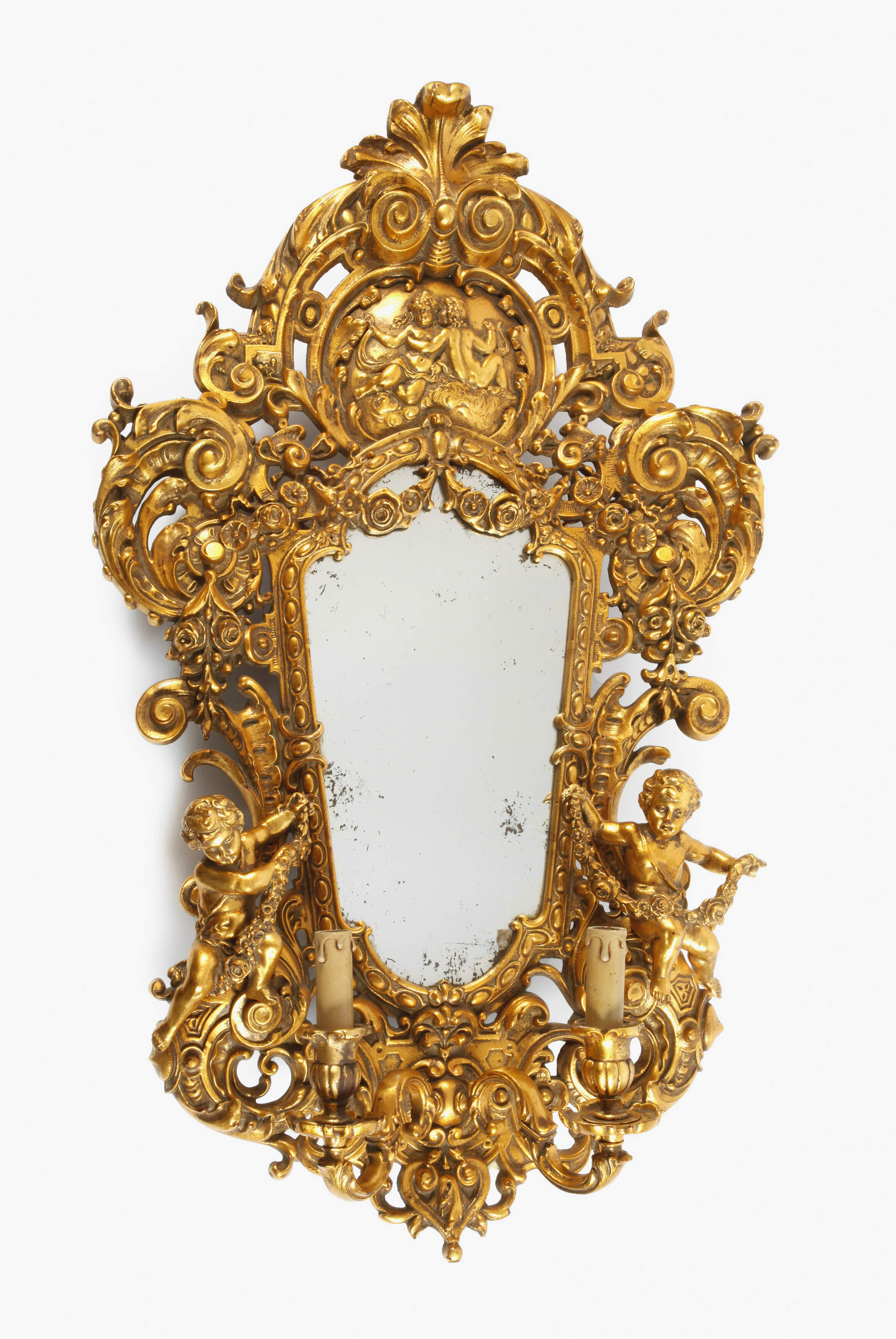 Wandspiegel Eisenguss im Barockstil