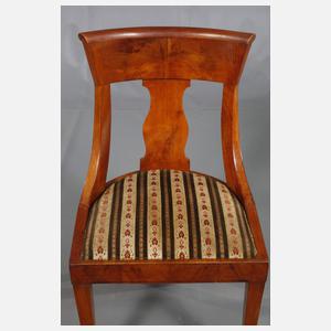 Vier Gondelstühle Biedermeier