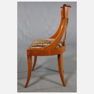 Vier Gondelstühle Biedermeier