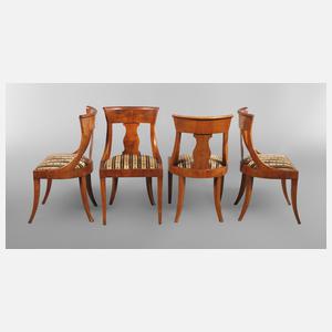 Vier Gondelstühle Biedermeier