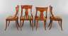 Vier Gondelstühle Biedermeier