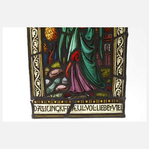 Paar Bleiglasfenster