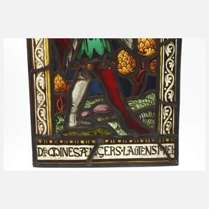 Paar Bleiglasfenster