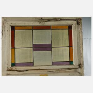 Paar Bleiglasfenster Art déco