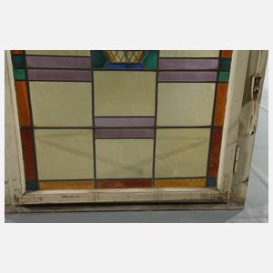 Paar Bleiglasfenster Art déco
