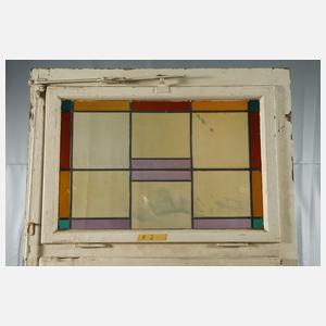 Paar Bleiglasfenster Art déco