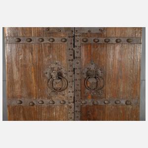 Paar große Türblätter