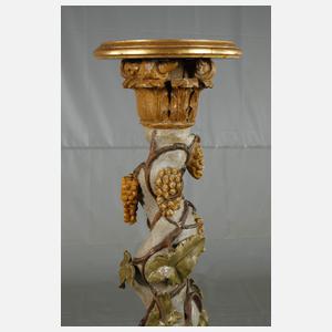 Paar prächtige barocke Holzsäulen