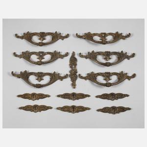 Satz barocke Kommodenbeschläge