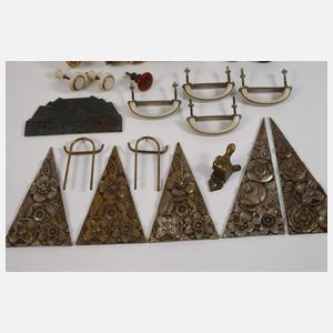 Konvolut Möbelbeschläge Art déco