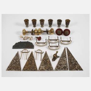 Konvolut Möbelbeschläge Art déco