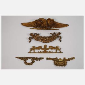 Großer Konvolut historische Zierbeschläge