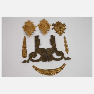 Großer Konvolut historische Zierbeschläge