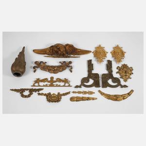 Großer Konvolut historische Zierbeschläge