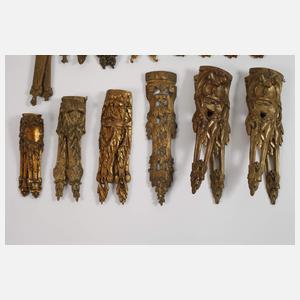 Konvolut klassizistische Möbelbeschläge