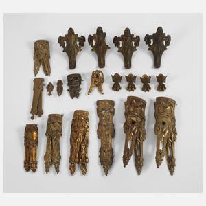 Konvolut klassizistische Möbelbeschläge