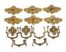 Sechs barocke Kommodenbeschläge