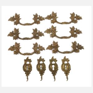 Satz barocke Kommodenbeschläge