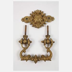 Sechs Kommodenbeschläge Historismus