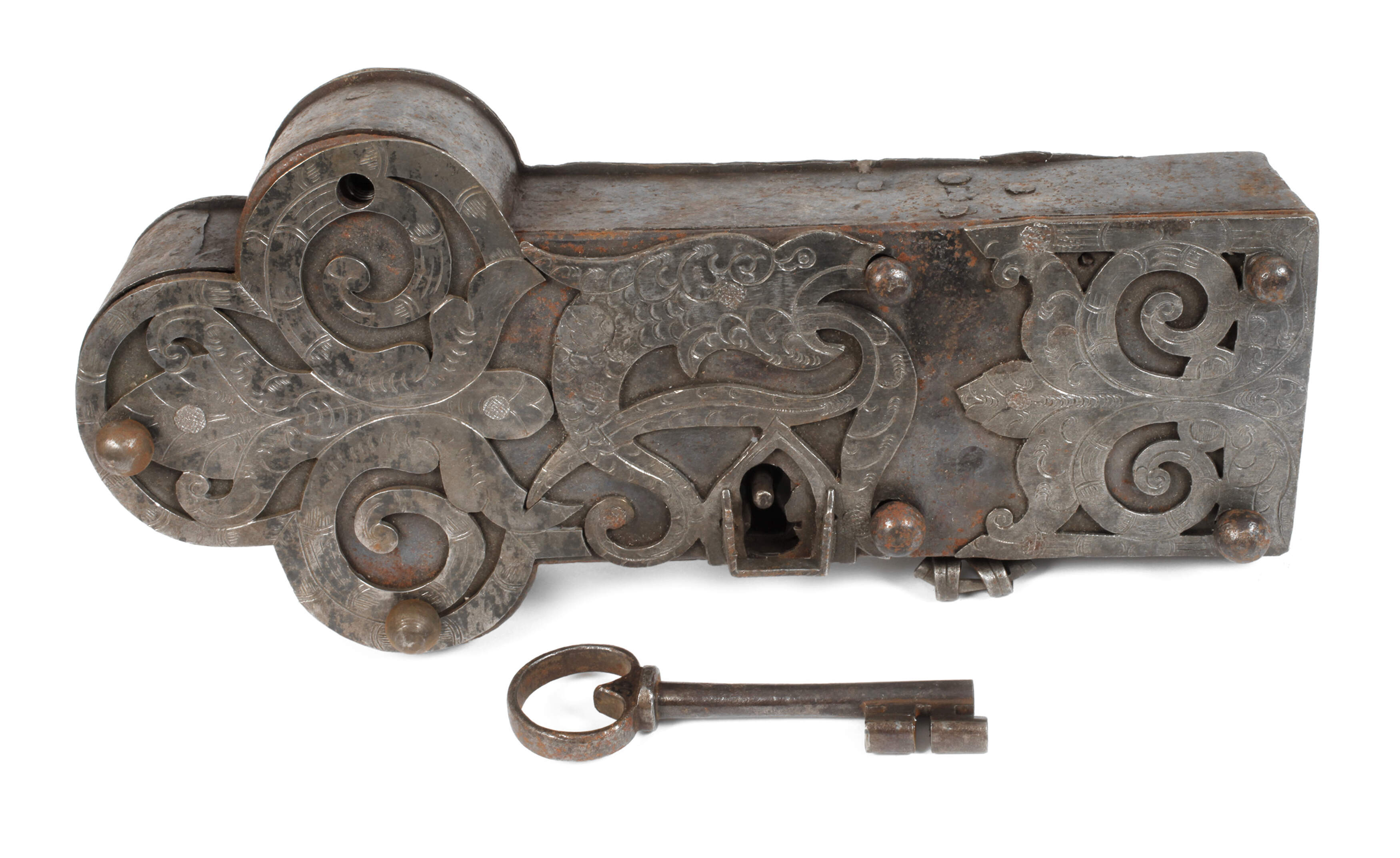 Prächtiges Türschloss Renaissance