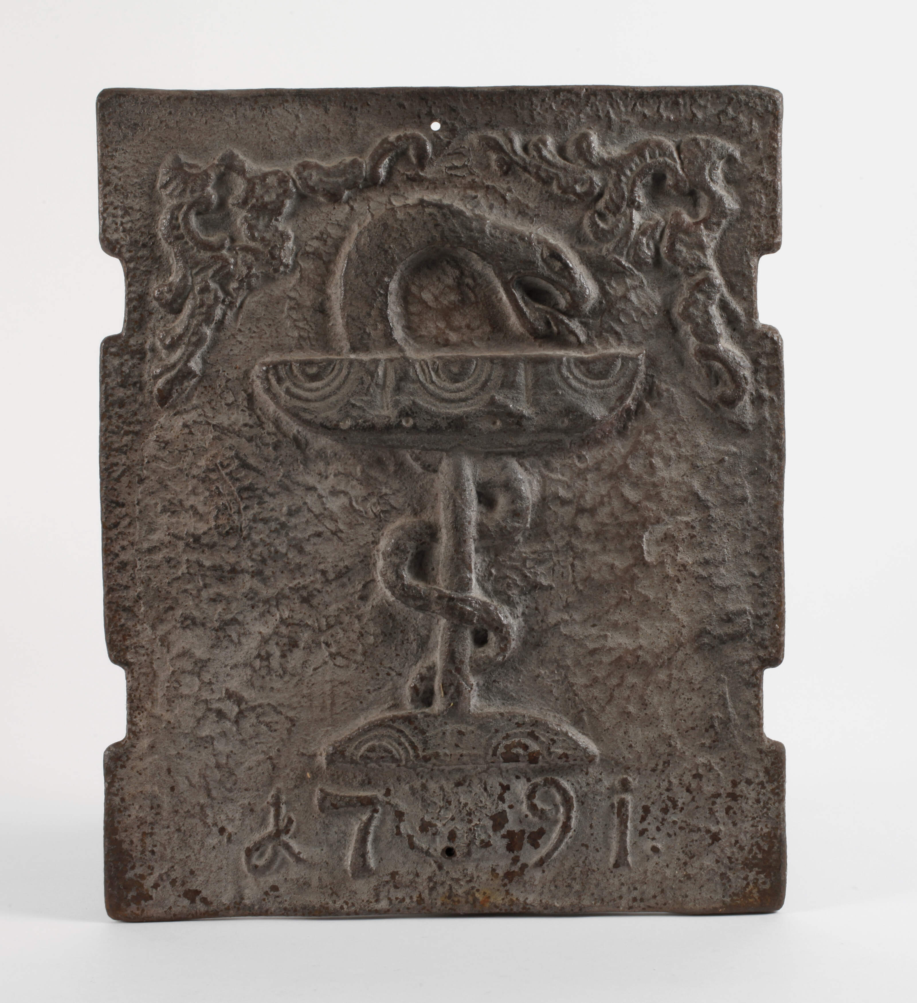 Barocke Ofenplatte Pharmazie