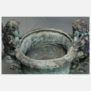 Große Gartenamphore Bronze