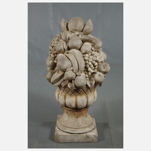 Paar Amphoren mit Früchtearrangements