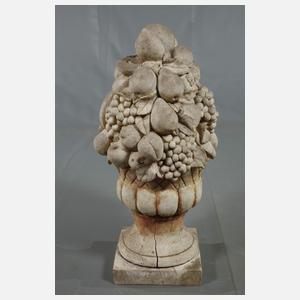 Paar Amphoren mit Früchtearrangements