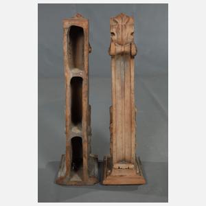 Paar Konsolen Terrakotta