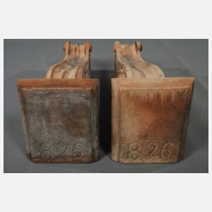 Paar Konsolen Terrakotta