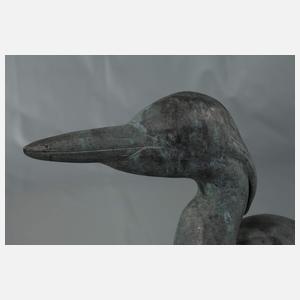 Gartenfigur stehender Reiher