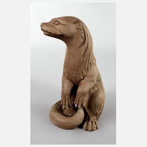 Brunnenfigur Karlsruher Majolika