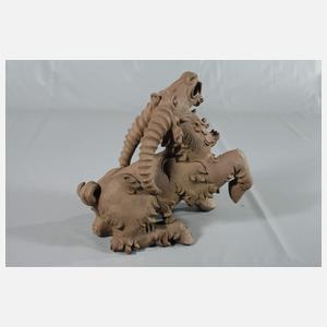 Gartenfigur Karlsruher Majolika