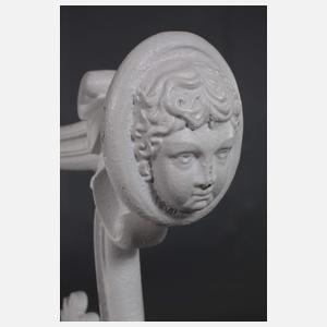 Dekorative Gartenbank Gusseisen