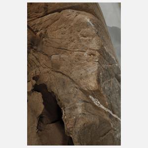 Baumscheibe als Basis für einen Schmiedeamboss