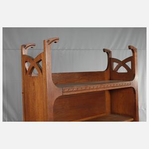 Bücherregal mit Vitrinenschrank