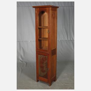 Bücherregal mit Vitrinenschrank