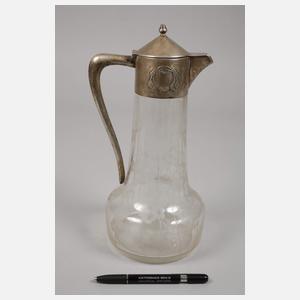Große Jugendstilkaraffe mit Silbermontierung