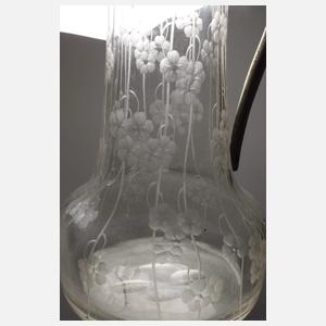 Große Jugendstilkaraffe mit Silbermontierung