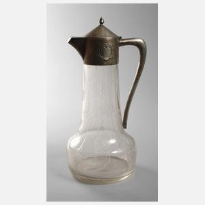 Große Jugendstilkaraffe mit Silbermontierung