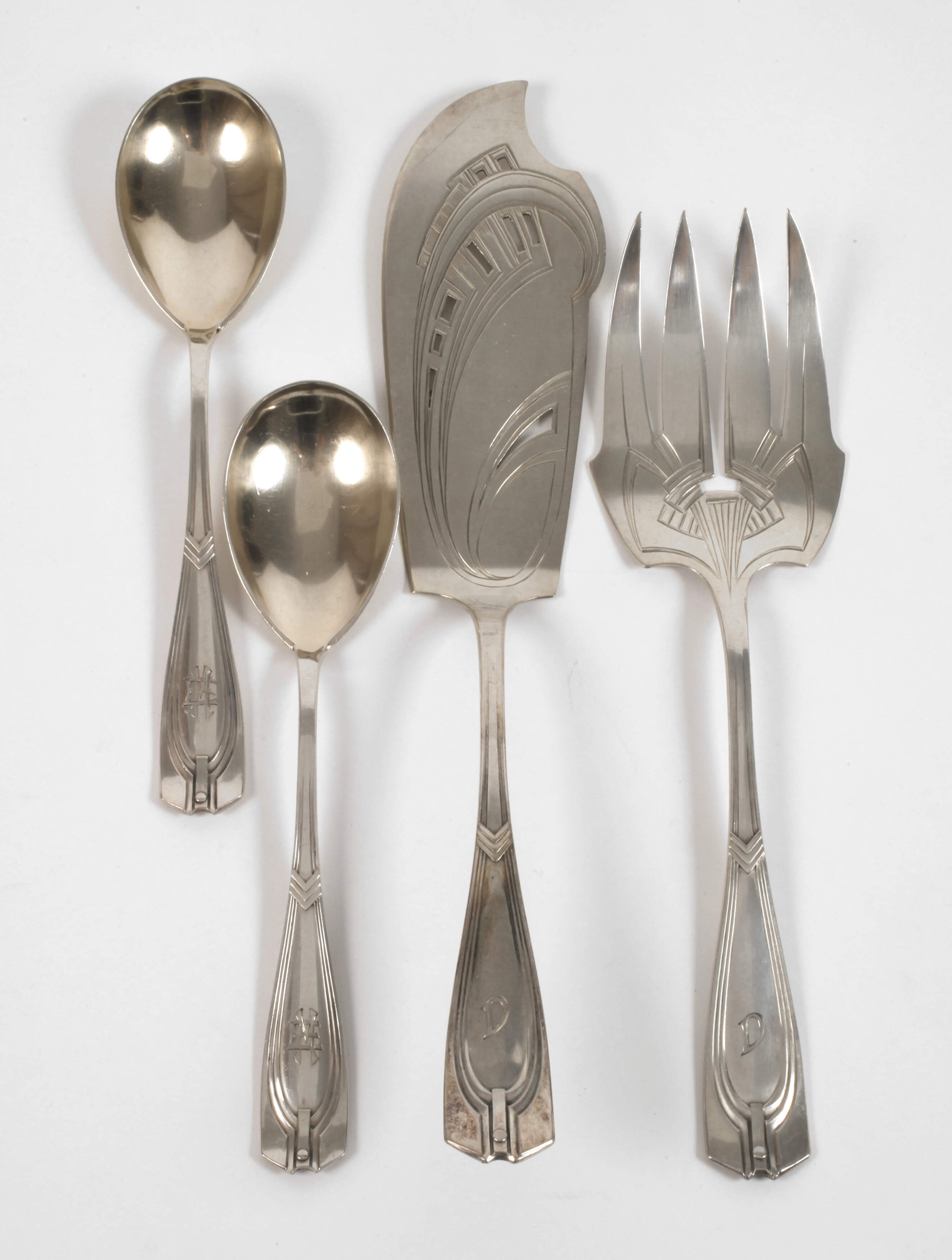 Silber vier Vorlegeteile