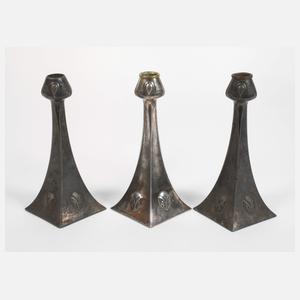 WMF Geislingen drei Tischleuchter