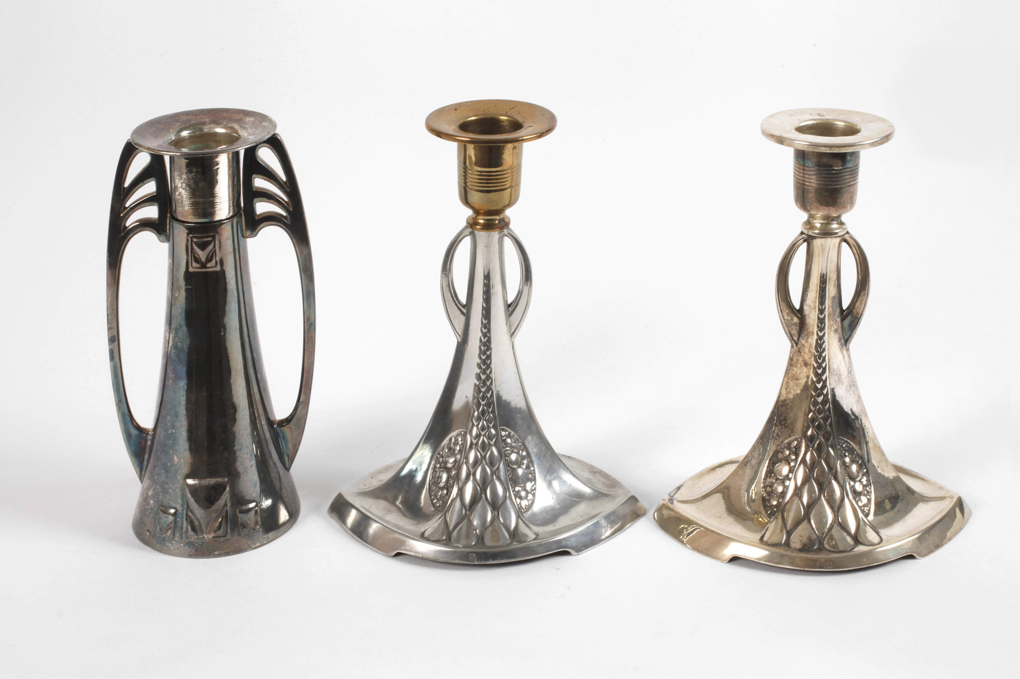 WMF Geislingen drei kleine Tischleuchter