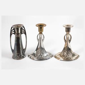 WMF Geislingen drei kleine Tischleuchter