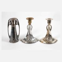 WMF Geislingen drei kleine Tischleuchter111