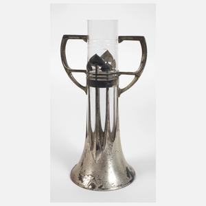 Jugendstilvase mit Glaseinsatz