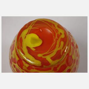 Loetz Witwe Vase Orange Orbulin Neu