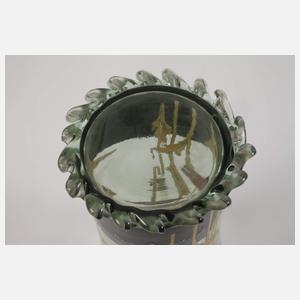 Fritz Heckert Vase mit Mohndekor